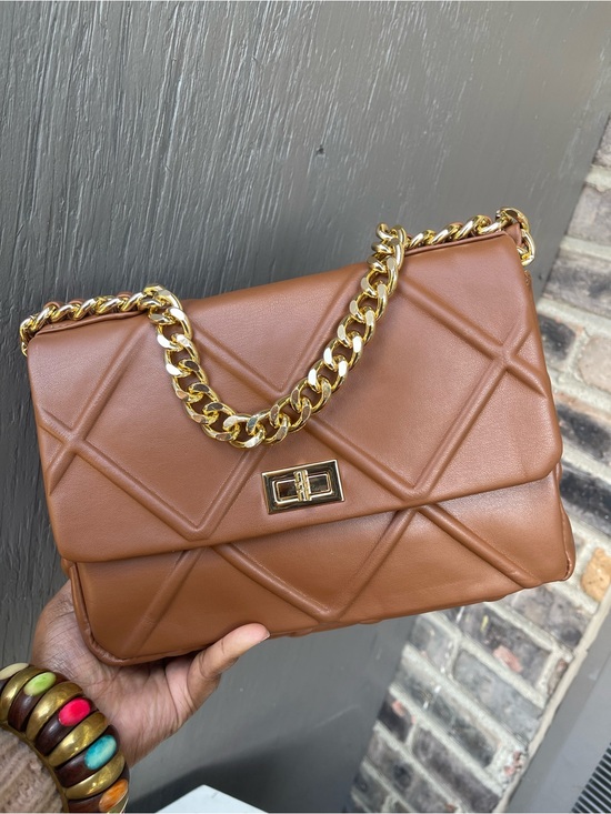 Handbags - Large Camel Quilted Purse